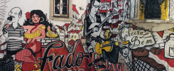 Mural dedicado al fado en Travesa da Madalena, Mouraria.