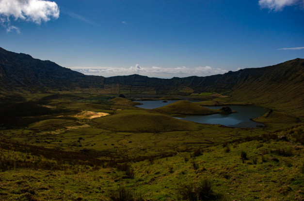 Caldeirao isla de Corvo, Azores